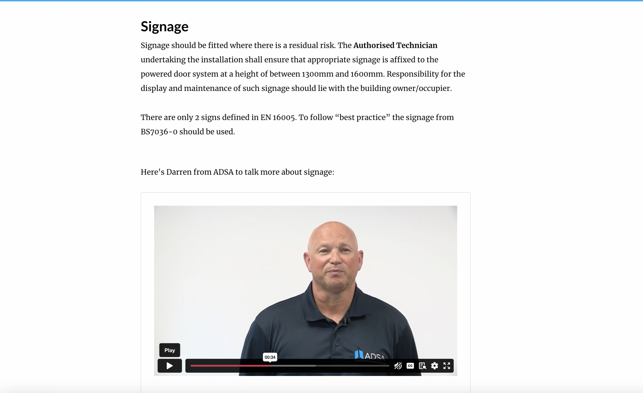 A course with an interactive activity