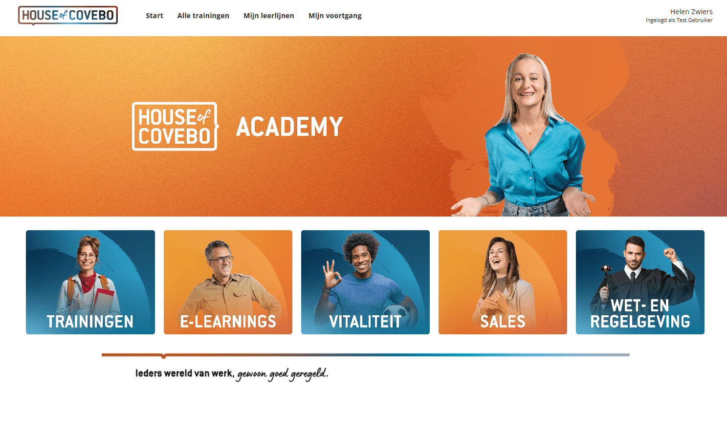 House of Covebo LMS dashboard