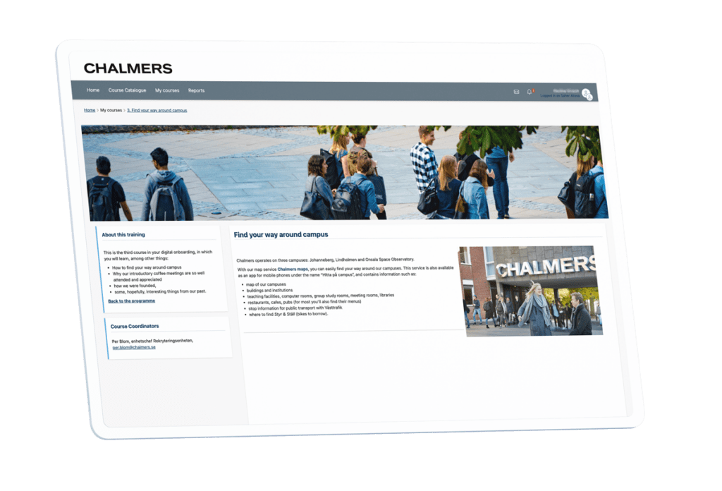 Campusplan Chalmers Universität LMS