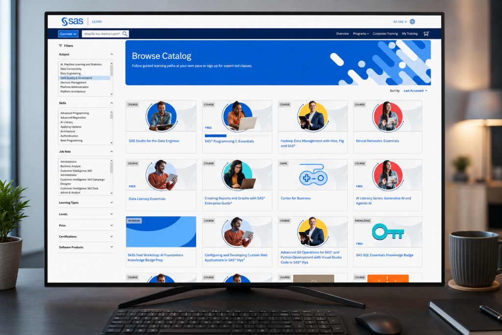 lms catalogue from SAS in Totara LMS
