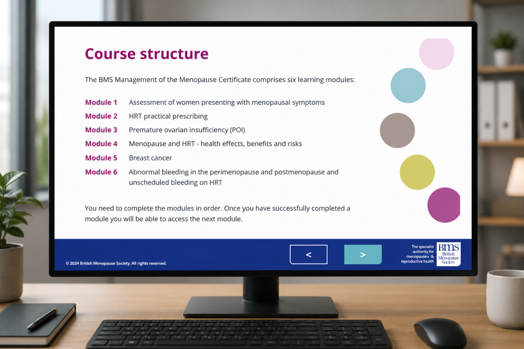 Kursstruktur von BMS auf der Totara-LMS-Plattform